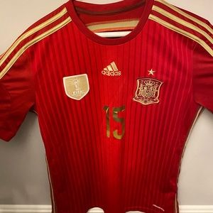 Red Ramos soccer jersey, Adidas climacool, adult unisex small